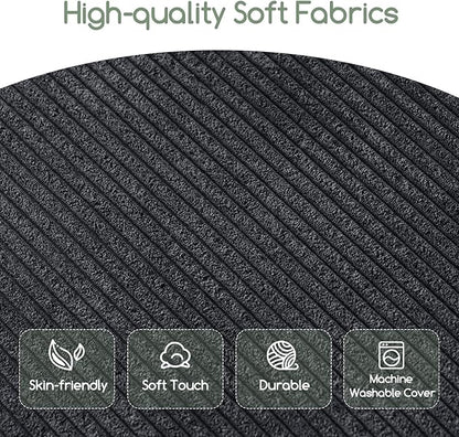 HIGOGOGO Giant Bean Bag Chair Bed for Adults,Convertible Beanbag Folds from Lazy Chair to Floor Mattress Bed,Large Floor Sofa Couch for Adult,Couples,Family,High-Density Foam Filling, Machine Washable