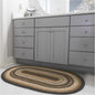 Kilimanjaro Black and Tan Oval Braided Rug, 2x3' - Handmade with Jute, Warm Primitive Decor, Perfect for Bathrooms and Entryways - Reversible and Easy to Clean