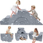 MeMoreCool Foam Climbing Toddler Couch, Modular Kids Sofa with Slide & Stair, Convertible Baby Couch for Playroom, Sectional Furniture for Crawling, Climbing, and Kids’ Play