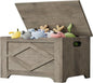 GarveeHome 23.6" Storage Chest, Wooden Storage Bench with Safety Hinge, Easy Assembly, Large Toy Chest for Entryway, Living Room, Bedroom