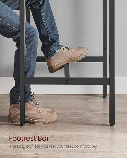 VASAGLE Bar Table, Small Kitchen Dining Table, High Top Pub Table, Height Cocktail Table for Living Room Party, Sturdy Metal Frame, 23.6 x 23.6 x 36.2 Inches for Narrow Spaces, Greige and Black
