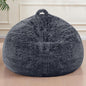 Bean Bag Cover(No Filler), Faux Fur Comfy Bean Bag Chairs for Adults, Washable Bean Bag Chair Cover, Fluffy Plush Giant Bean Bags Chairs for Teens Kids Girls, Anti-Slip, 5FT, Dark Grey