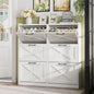 Maupvit Large Shoe Storage Cabinet with 6 Flip Drawers, Freestanding Shoe Organizer with Metal Handles for Entryway, Narrow Shoe Rack Cabinet, White