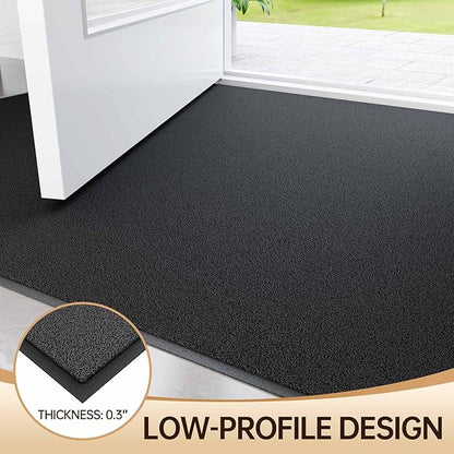 Amyracel Front Door Mat Indoor Outdoor Entrance, 36" x 48" All-Season Waterproof Heavy Duty Doormat for Outside Entry, Stain and Fade Resistant, Low Profile, Easy Clean Patio Entryway Mat
