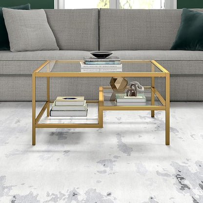 Henn&Hart Lovett Coffee Table, 20" Wide, Gold
