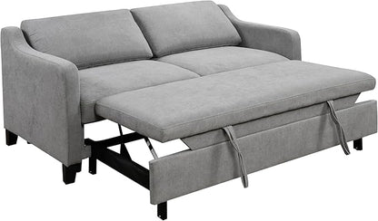 ERYE Modern 3-in-1 Sofa Loveseat Convertible Sleeper Sofabed, Queen Size Upholstered Love Seat Sofa Soft Cushion Daybed with Pull Out Sleeper Couch Bed for Living Room Home Apartment RV