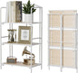 Crofy No Assembly Folding Bookshelf for Living Room, 3 Tier White Collapsible Book Shelf for Home Office, Portable Bookcase Storage Organizer
