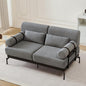 Modern Loveseat Sofa 59" Sofa Couch 2-Seater Sofa with Flexible USB Ports, Unique Cylindrical Armrests for Living Room, Grey