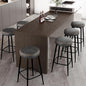 Counter Height Bar Stools, 26" H Backless Bar Stools Set of 6, Upholstered Faux Leather Kitchen Counter Stools, Mid Century Modern, Kitchen Island Home Bar, Pub, Black Grey
