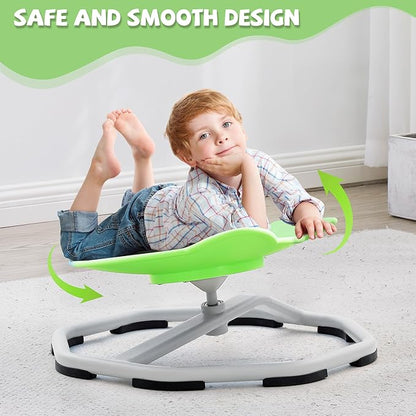 Spinning Chair for Autistic Kids, Non-Slip Sensory Spinning Chair, Sit and Spin Autism Toys Training Body Coordination (Green)
