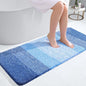 OLANLY Bathroom Runner Rugs 47x20, Extra Soft Absorbent Microfiber Bath Rugs, Rubber Backing, Quick Dry, Washable Bath Mats for Bathroom Floor, Tub and Shower, Home Decor Accessories, Light Royal Blue