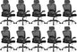 FelixKing Ergonomic Office Chair, Headrest Desk Chair with Adjustable Lumbar Support, Home Office Swivel Task Chair with High Back and Armrest, Adjustable Height Gaming Chair(Black),Pack of 10