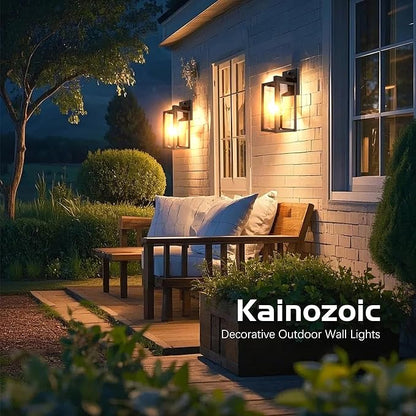 Dawn to Dusk Outdoor Sensor Motion Sensor Light Fixture Waterproof Porch Lights Anti-Rust Exterior Wall Mount Light Outdoor Wall Lantern for Patio Front Door Garage