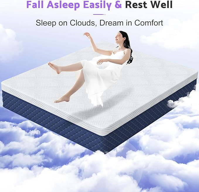 Queen Mattresses, 12 Inch Hybrid Queen Mattress in a Box, Memory Foam and Individual Pocket Spring Breathable Comfort for Sleep Supportive and Pressure Relief, CertiPUR-US, 60"*80"*12"