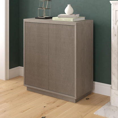 Henn&Hart 28" Wide Rectangular Accent Cabinet in Gray, for Home, Living Room, Bedroom, Entertainment Room, Office