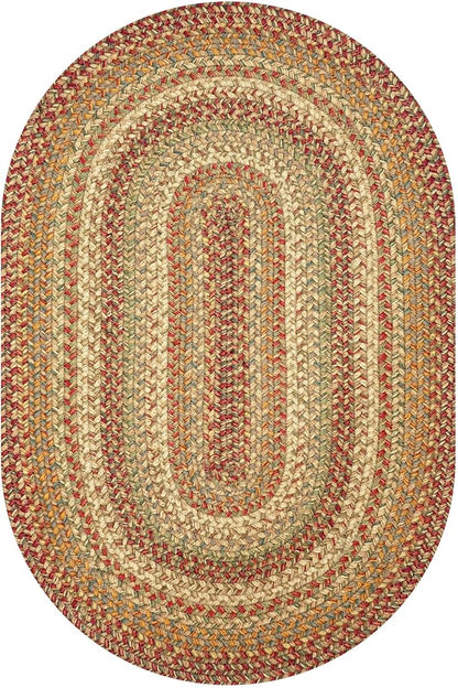 Homespice 20x30” Brown Oval Braided Rug. Harvest Brown Jute Oval Rug. Uses- Entryway, Kitchen Rugs, Bathroom Rugs. Reversible, Rustic, Country, Primitive, Farmhouse Decor Rug