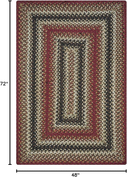 Homespice Chester Braided Rectangular Rug 4x6' Country Style Rugs