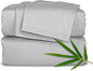 Split King Sheets by Pure Bamboo, Genuine 100% Organic Viscose Derived from Bamboo Bed Sheet Set, Soft & Cooling, Double Stitching *Not for Split Top (Split King, Silver Pearl)