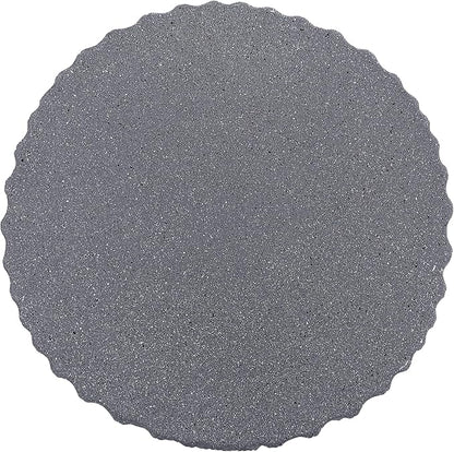 JONATHAN Y TBL1102A Louisa 19" Modern Art Deco Tambour Indoor/Outdoor Accent Table Minimalist, Contemporary, Bohemian, Mid-Century, Patio, Garden Room, Bathroom, Living Room, Gray Terrazzo Finish