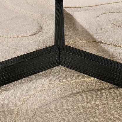 Large Round End Table with Storage Shelf, Rustic Beside Tables with Umbrella Top,Traditional Circular Sofa Side Table, 25.2”D Telephone Table for Living Room Easy Assembly Brushed Black CJZ3338BK
