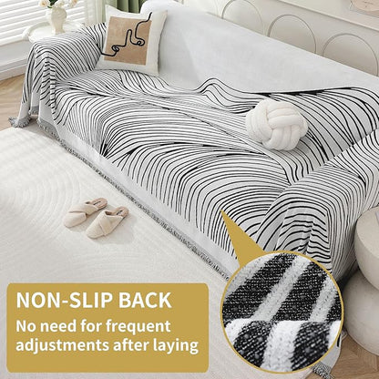 Non Slip Sofa Covers Couch Covers for 3 Cushion Couch Sofa Pet Friendly Washable Couch Covers for Sofa, Soft Thick Sectional Couch Covers L Shape Furniture Protector for Kids, Dogs 91" X134"