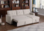 Devion Furniture Garisa 4-in-1 Convertible L Shaped Couch with Pull Out Bed and Storage, Sectional Sleeper Sofa with Reversible Chaise for Living Room, Apartment, Bedroom, Office