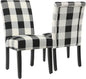 HomePop Parsons Dining Chair - Black Plaid (Set of 2)