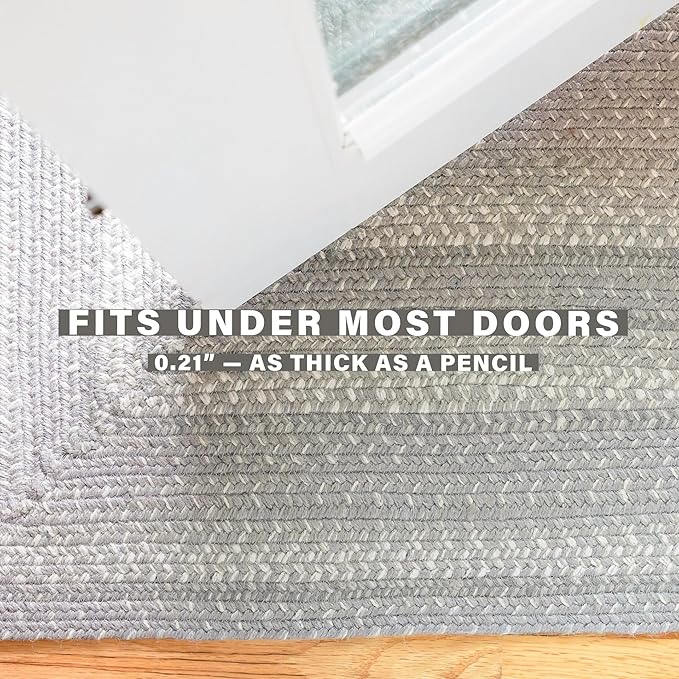 Grey Cloud Jute Braided Rugs, 20x30 Rectangle - Grey, Warm Farmhouse Decor, Perfect for Laundry Rooms, Bathrooms and Entryways - Durable and Easy to Clean