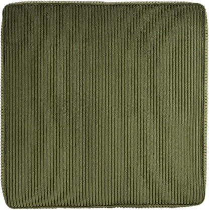 Christopher Knight Home Kyle Corduroy Woven Upholstery Square Ottoman, Living Room Sofa Ottoman with Wood Frame, Comfy Seating Experience with Dense Foam Padding, Non-Marking Foot Caps, Olive Green