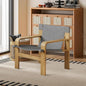 Ball & Cast Living Room Chairs,Mid-Century Lounge with Comfortable Linen Fabric Armchair & Rubber Wood Frame,Accent Chair Wide Armrest,Detachable and Washable Seating Furniture for Reading,Dark Grey