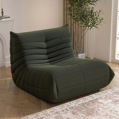 Fireside Bean Bag Sofa - Large Bean Bag Chair for Adults & Teens, High Density Comfortable Foam, Memory Foam for Living Room, Bedroom (Green)