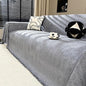 Nobildonna Sofa Cover Washable Soft Thicken Chenille Couch Cover with Tassel,Waterproof Sofa Slipcover for 3-4 Cushion Couch,Sectional Sofa,L-Shaped Furniture Protector Pet-Friendly,Dark Gray 71x150
