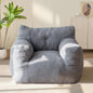 MAXYOYO Bean Bag Chair, Tufted Bean Bag Sofa with Boucle Fabric, Comfy Lazy Chair with Filler, Living Room Sofa for Adults Teens, Accent Couch for Bedroom Dorm, Grey