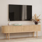 WERMO 71’’ TV Stand with Storage and Shelves for 65-75 inch TV. Wood Entertainment Center with Doors for Living Room and Bedroom, Mid Century Modern Console Table, Television Stand (Oak)