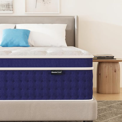 Twin XL Mattress, 12 Inch Hybrid Twin XL Size Mattresses in a Box, Gel Memory Foam and Pocket Coils Innerpring Mattress with Ergonomic Design, Cooler Sleep with Pressure Relief and Support,39"*80"*12"