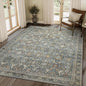 5X7 Area Rugs Machine Washable Rugs for Living Room, Vintage Boho Large Rugs for Bedroom Dining Room, Non Slip Indoor Soft Distressed Lightweight Thin Low Pile Carpet, Terracotta