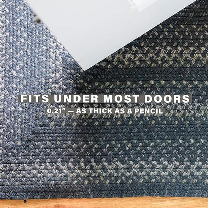 Homespice Jet Black Jute Rug 8x10' – Primitive Braided Rugs for Living Room and Dining Room