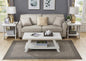 Roundhill Furniture Athens Contemporary 3-Piece Wood Shelf Coffee Table Set, White