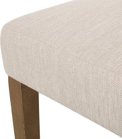 Christopher Knight Home Kuna Contemporary Upholstered Dining Chair (Set of 2), Beige + Weathered Brown