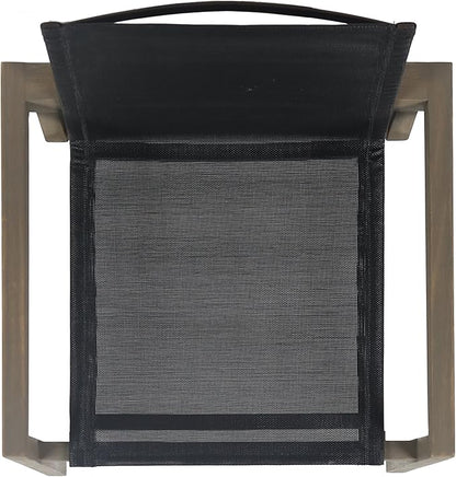 Merax Mesh Seating Solid Wood Dining Chairs Set of 2, French Country Style Accent Side Seating Furniture for Kitchen, Living Room, Textile Back,Grey