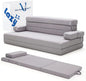 Sleep 4 Inch Foldable Mattress, Portable Floor Mattress Couch with Headrest, Washable Cover, Foldable Foam Couch Queen for Guest Bed, Folding Sofa Bed, Camping, Road Trip, Dark Grey