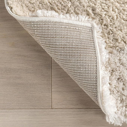 nuLOOM Gloria Abstract Shag Runner Rug, 2' 6" x 10', Beige