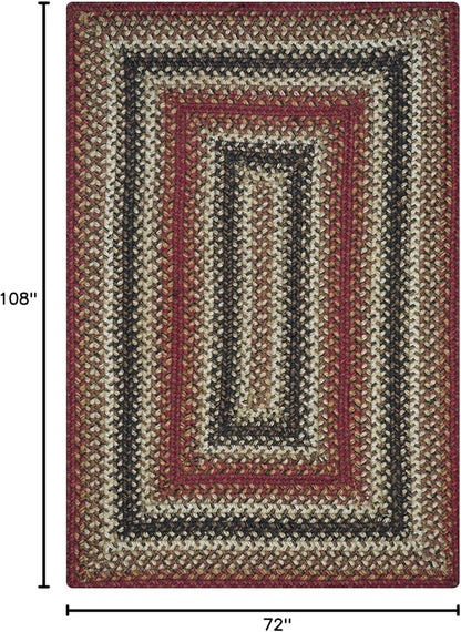 Homespice Chester 6x9' Braided Area Rug, Ideal for a Rustic Bedroom