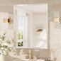 TokeShimi 24x30 Frameless Bathroom Mirror for Over Sink, Tempered Beveled Wall Mirror with 1" Beveled Edge, Shatterproof Rectangle Mirrored for Vanity, Living Room, Entryway, Restroom