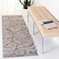 SAFAVIEH Florida Shag Collection Runner Rug - 2'3" x 19', Grey & Light Blue, Scroll Design, Non-Shedding & Easy Care, 1.2-inch Thick Ideal for High Traffic Areas in Living Room, Bedroom (SG455-1160)
