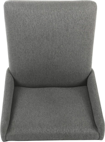 Homepop Home Decor | Modern Counter Stool | Counter Stools With Back | Decorative Home Furniture, Gray 24 inch, Pewter Woven