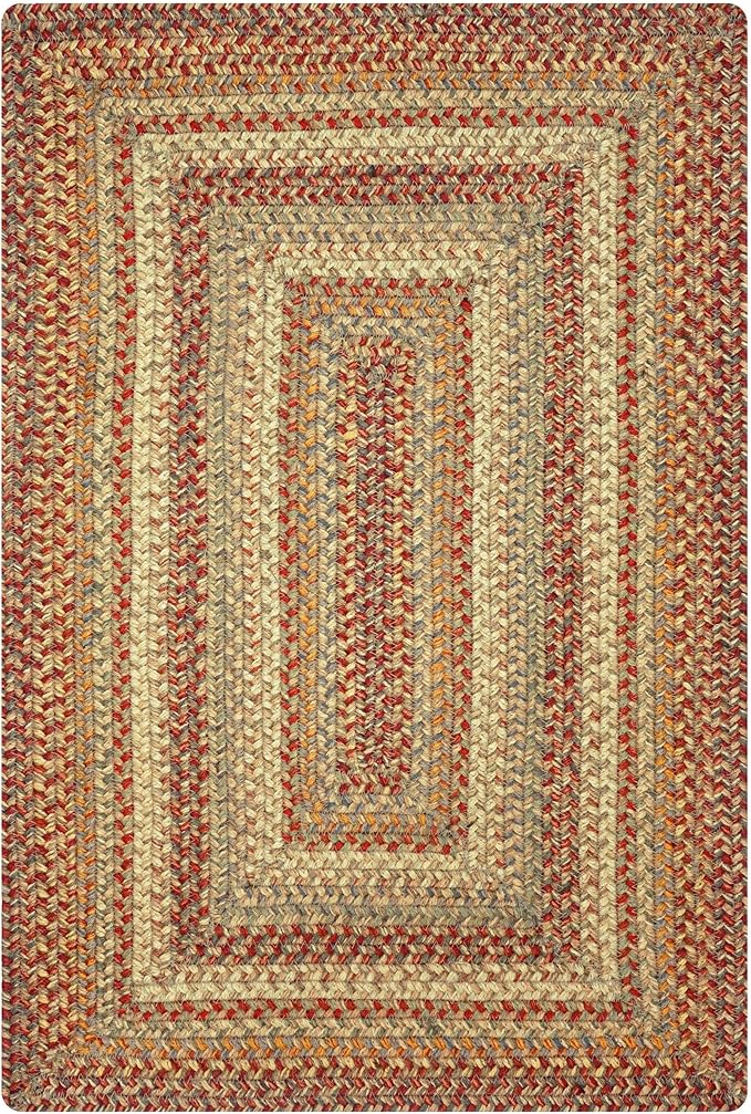 Homespice 20x30” Brown Rectangular Braided Rug. Harvest Brown Jute Rug. Uses- Entryway, Kitchen Rugs, Bathroom Rugs. Reversible, Rustic, Country, Primitive, Farmhouse Decor Rug