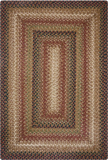 Homespice Gingerbread Jute Brown 8x10' Braided Area Rug for Living Room, Bedroom and Dining Room. Pet Friendly. Decor Styles- Farmhouse Rug, Rustic, Vintage, Cottage, Primitive, Country, Boho Rug