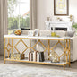 Tribesigns 71 Inch Extra Long Sofa Table, Narrow Long Sofa Console Tables Behind Couch Table with Open Storage Shelf