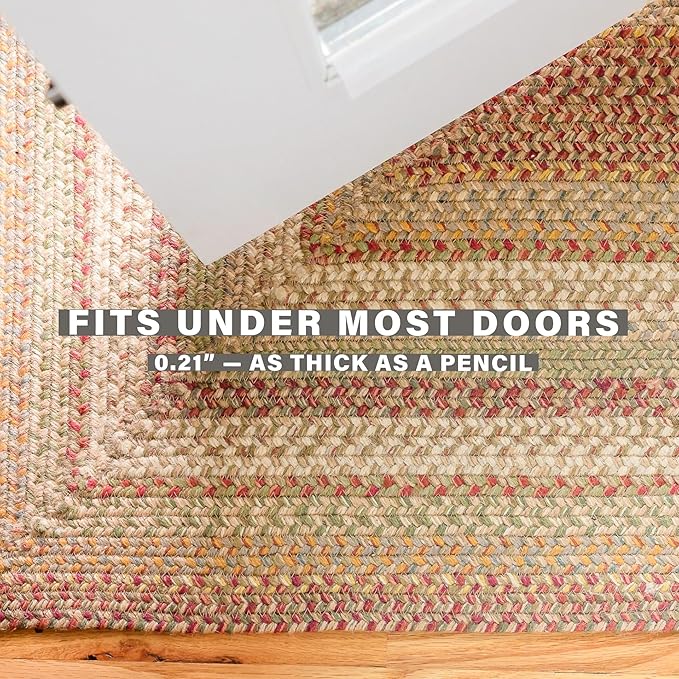 Homespice Harvest Jute Brown 4x6' Braided Area Rug for Living Room, Bedroom and Dining Room. Pet Friendly. Decor Styles- Farmhouse Rug, Rustic, Vintage, Cottage, Primitive, Country, Boho Rug
